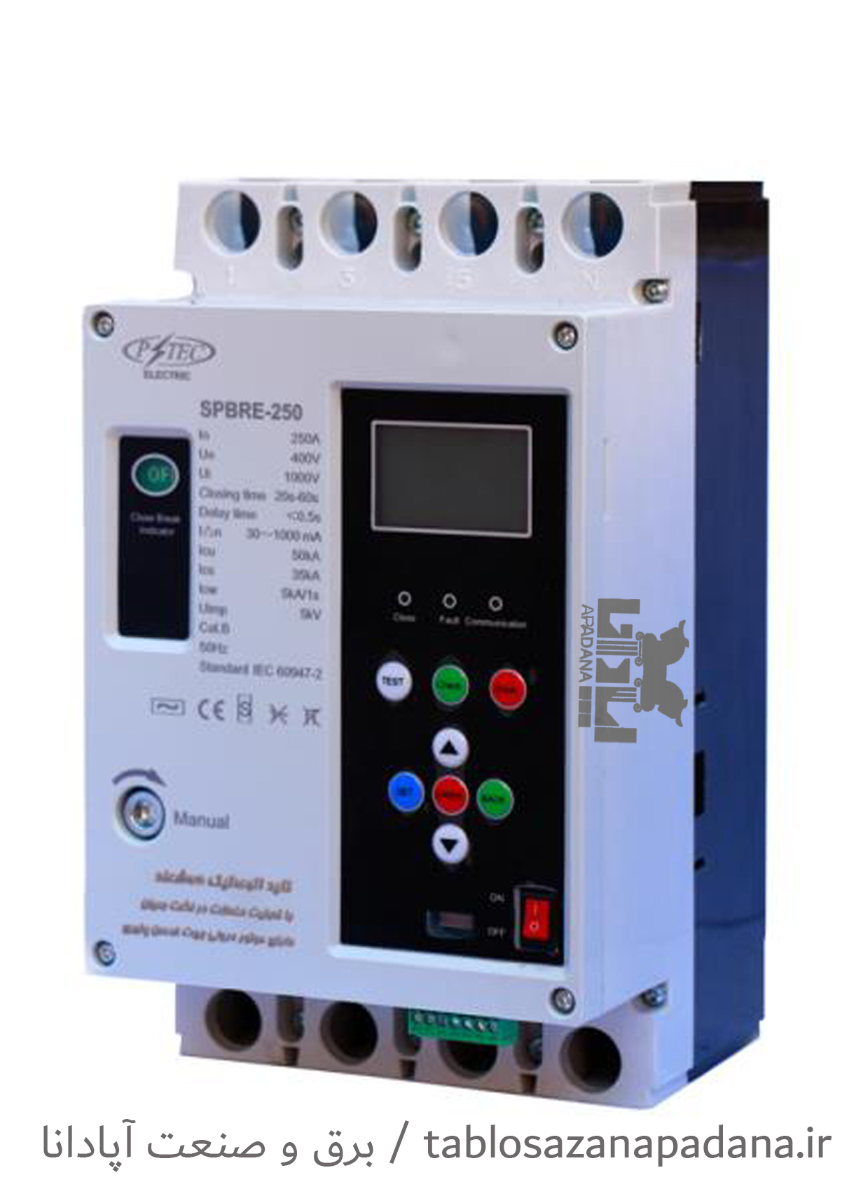کلید اتوماتیک هوشمند اکترونیکی چهار پل (نشت جریان)  SPBRE-250(100A~250A)